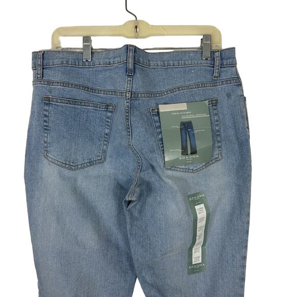 Sonoma Boot Cut Stretch Jeans Light Wash Denim Mid Rise Womens Size 12 Zip - Picture 8 of 11